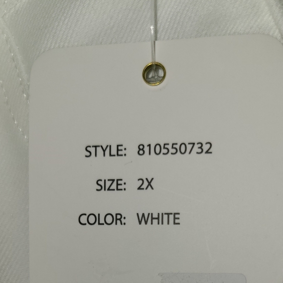 Zac & Rachel Womens 2X White Stretch Pants - Picture 6 of 10